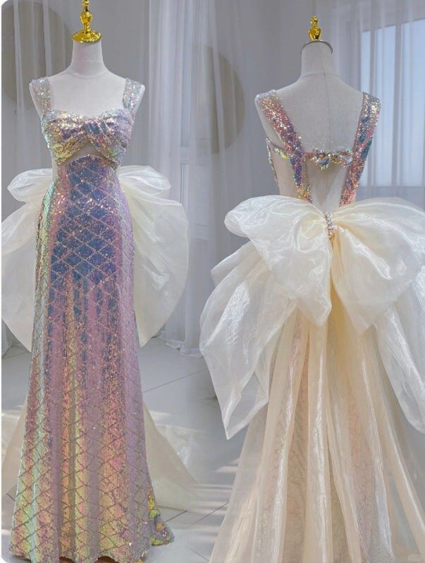 Glitzerndes Meerjungfrauen-Paillettenkleid für Damen, langes formelles Ballkleid, 20. Geburtstagskleid AB1412