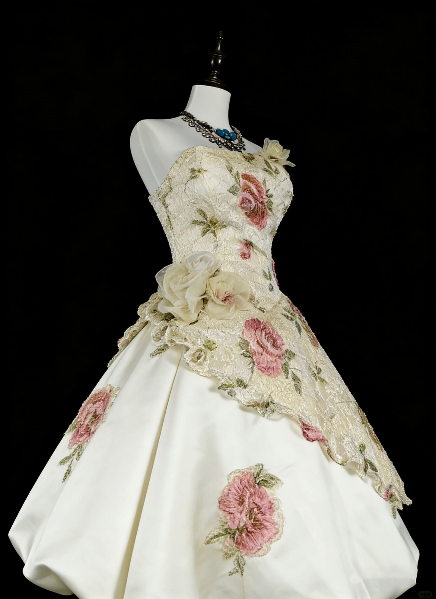 Pretty Ball Gown Strapless Floral Short Mini Homecoming Dresses Hoco Gowns N2698