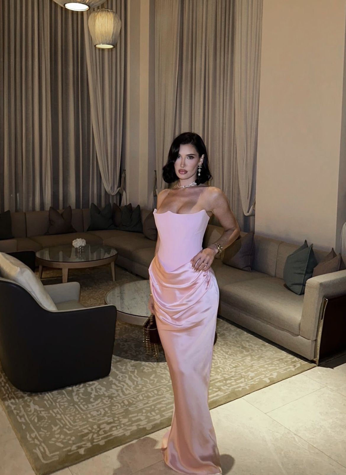 Satin Prom Dress Sexy Mermaid Strapless Pink Long Party Evening Formal Gown RC1205