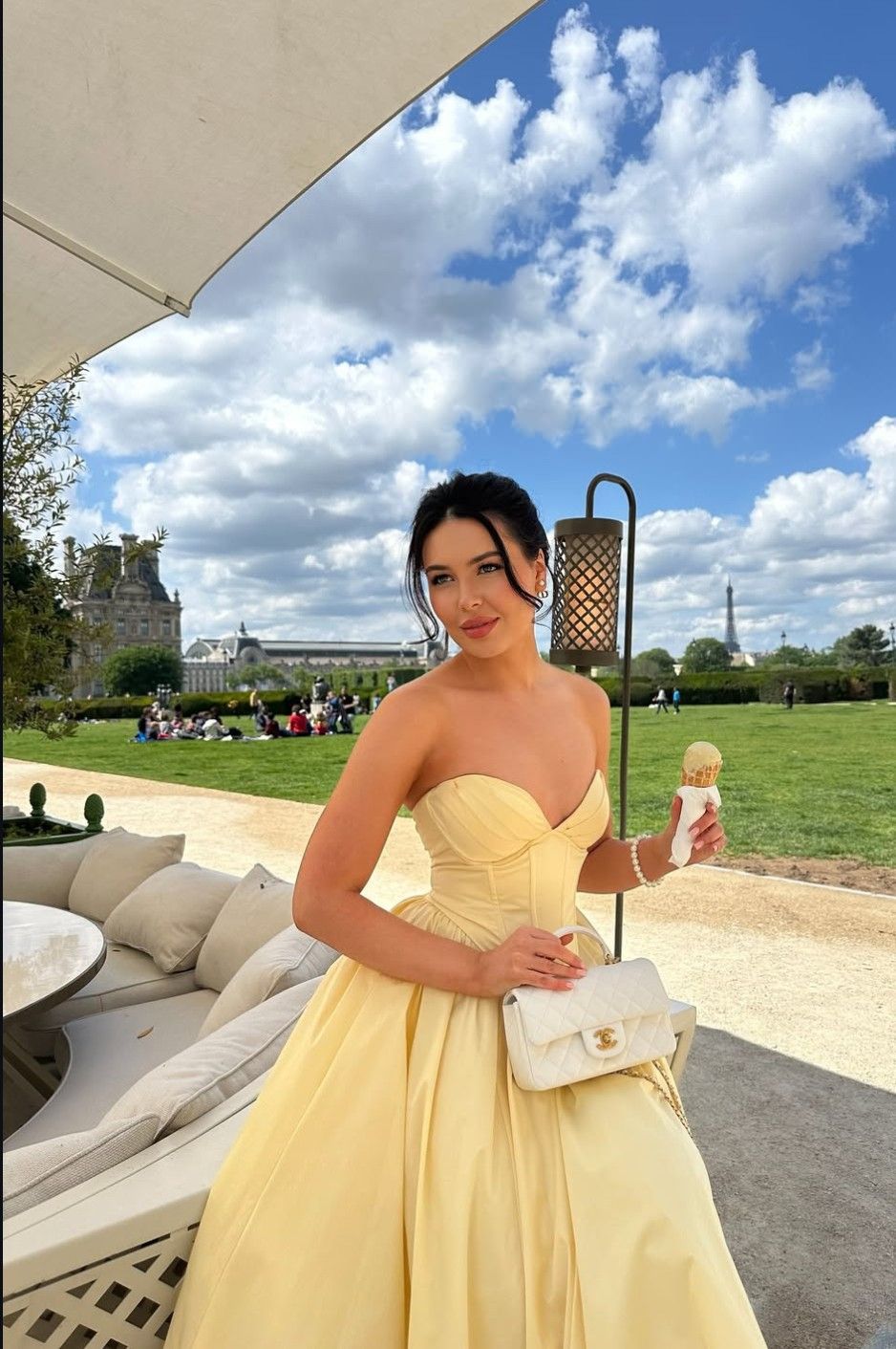 Robe midi jaune beurre élégante pour les vacances d'été, robes de soirée, robes de bal AB1760