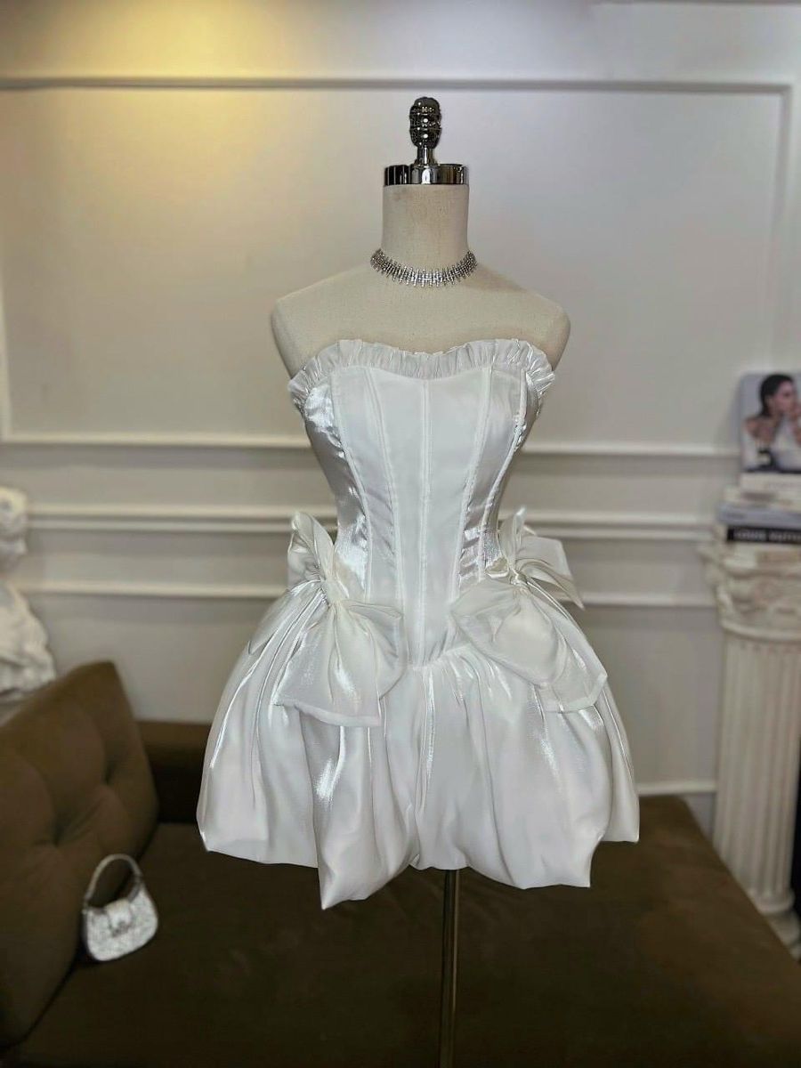 Timeless Ball Gown Sweetheart White High School Freshman 7th Grade Dance Dresses Inspo Senior Homecoming Outfit RB4768