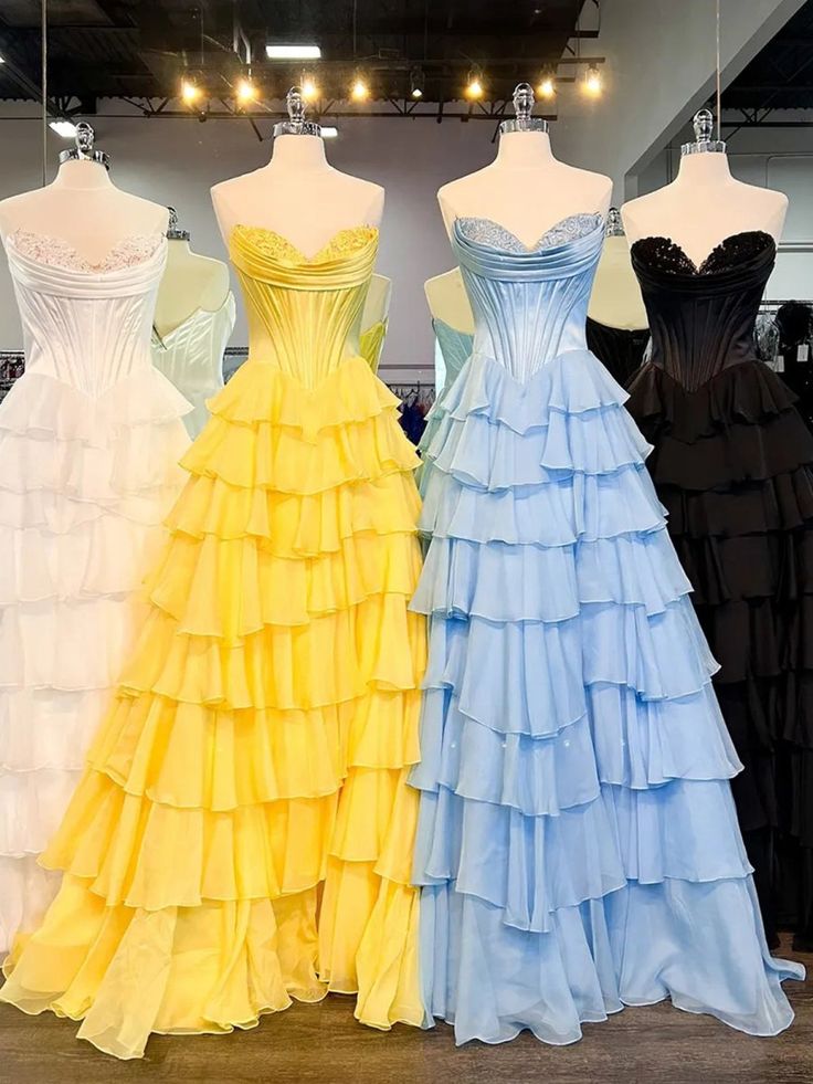 Classy Ball Gown Sweetheart Navy Blue Chiffon Prom Dresses Party Dress 20th Birthday Outfits Graduation Dress RB871