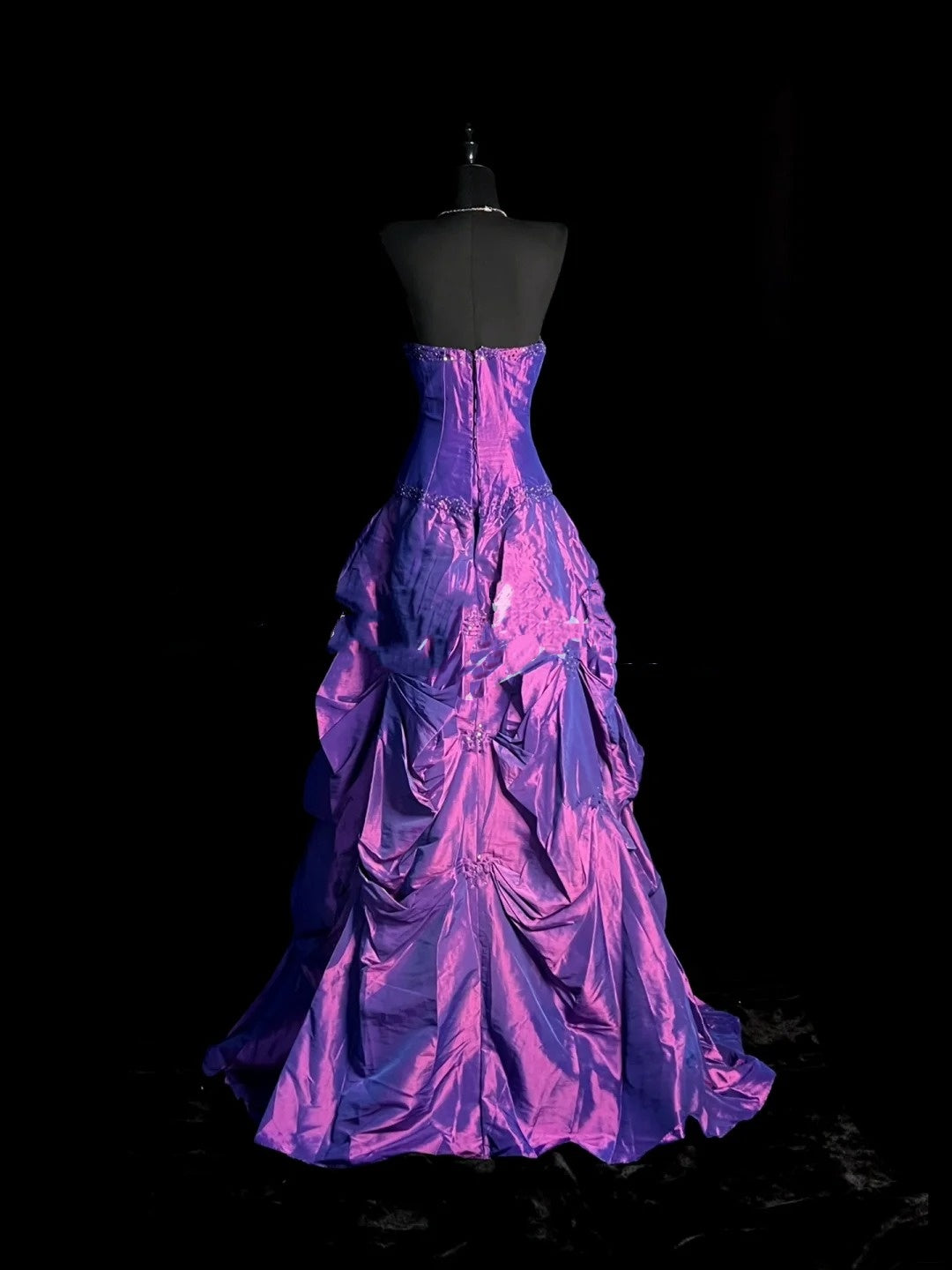 Vintage Meerjungfrauen-Abendkleid im Stil der 1950er Jahre mit herzförmigem Schnitt, Perlenbesatz und Strasssteinen, langes Ballkleid, Partykleid, Outfit für den 18. Geburtstag N944