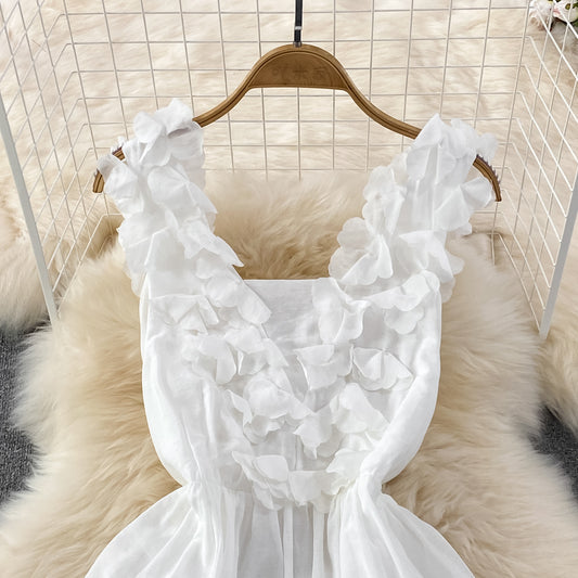 Weißes A-Linien-Kurzkleid Fashion Dress RF0023