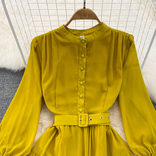 Süße Chiffon Langarm Kleider, A-Linie Mode Mädchen Kleider RF0019