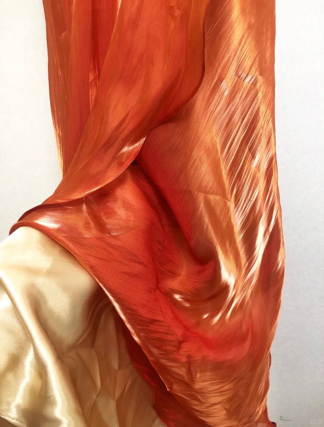 Vintage Prom Dresses Mermaid Orange Spaghetti Strap 80s Sleeveless Long Evening Formal Dress RB3241