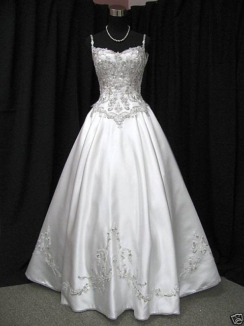 Retro-Brautkleider im Stil der 1950er Jahre: Ballkleid mit Spaghettiträgern, silbernen Perlen und Spitze, auch in kleinen und großen Größen erhältlich, für Frühling/Sommer, AB1505