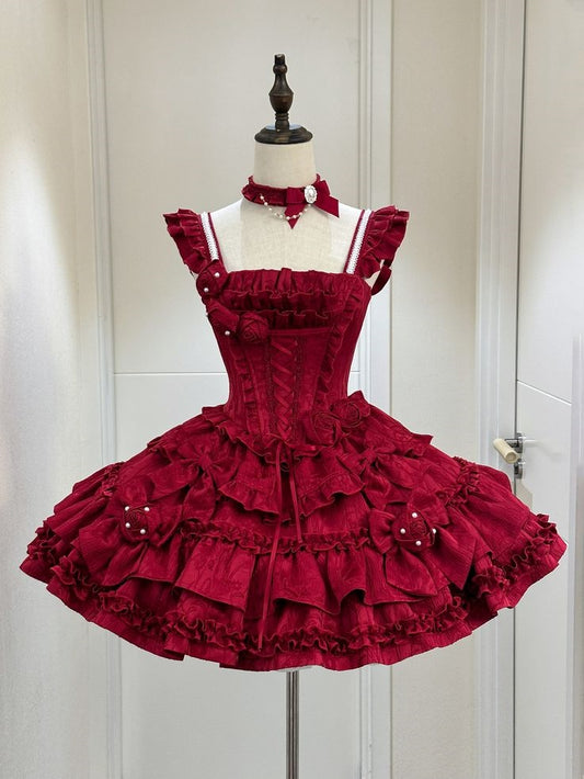 Ball Gown Square Neck Burgundy Short Homecoming Dresses Mini Party Outfits RB6432