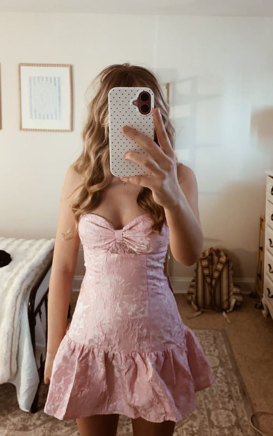 Cute Prom Night Party Outfit Sheath Sweetheart Pink Lace Hoco dress inspo Short Homecoming Dresses RB6059