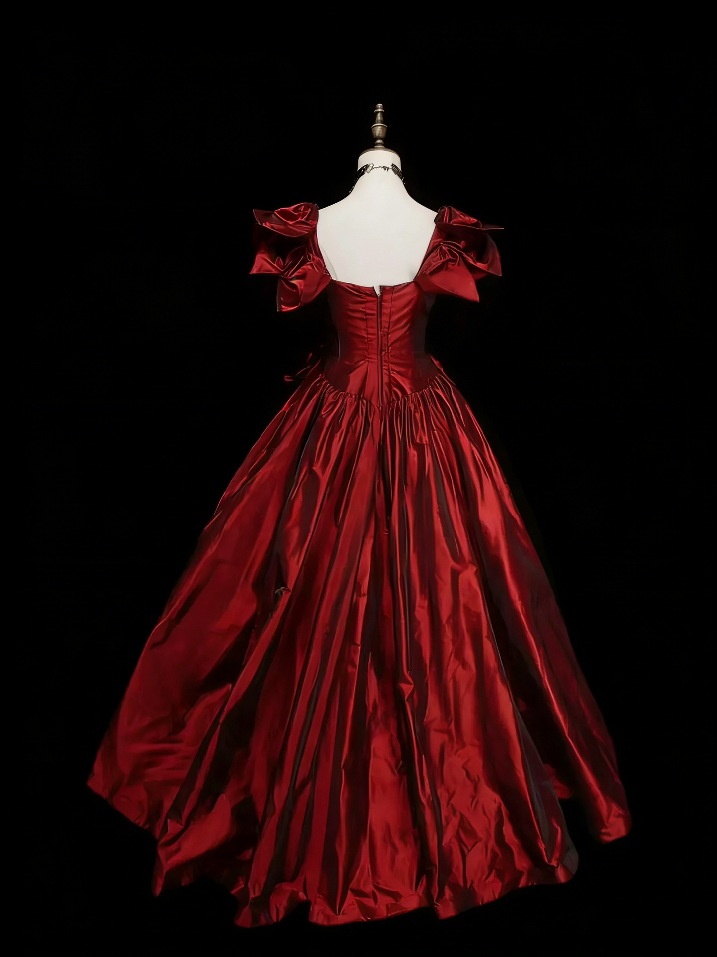 Vintage Ball Gown Square Neck Burgundy With Ruffles Sweet 16 Dresses Quinceanera Dress Long 15 Vestidos De Fiesta N1453