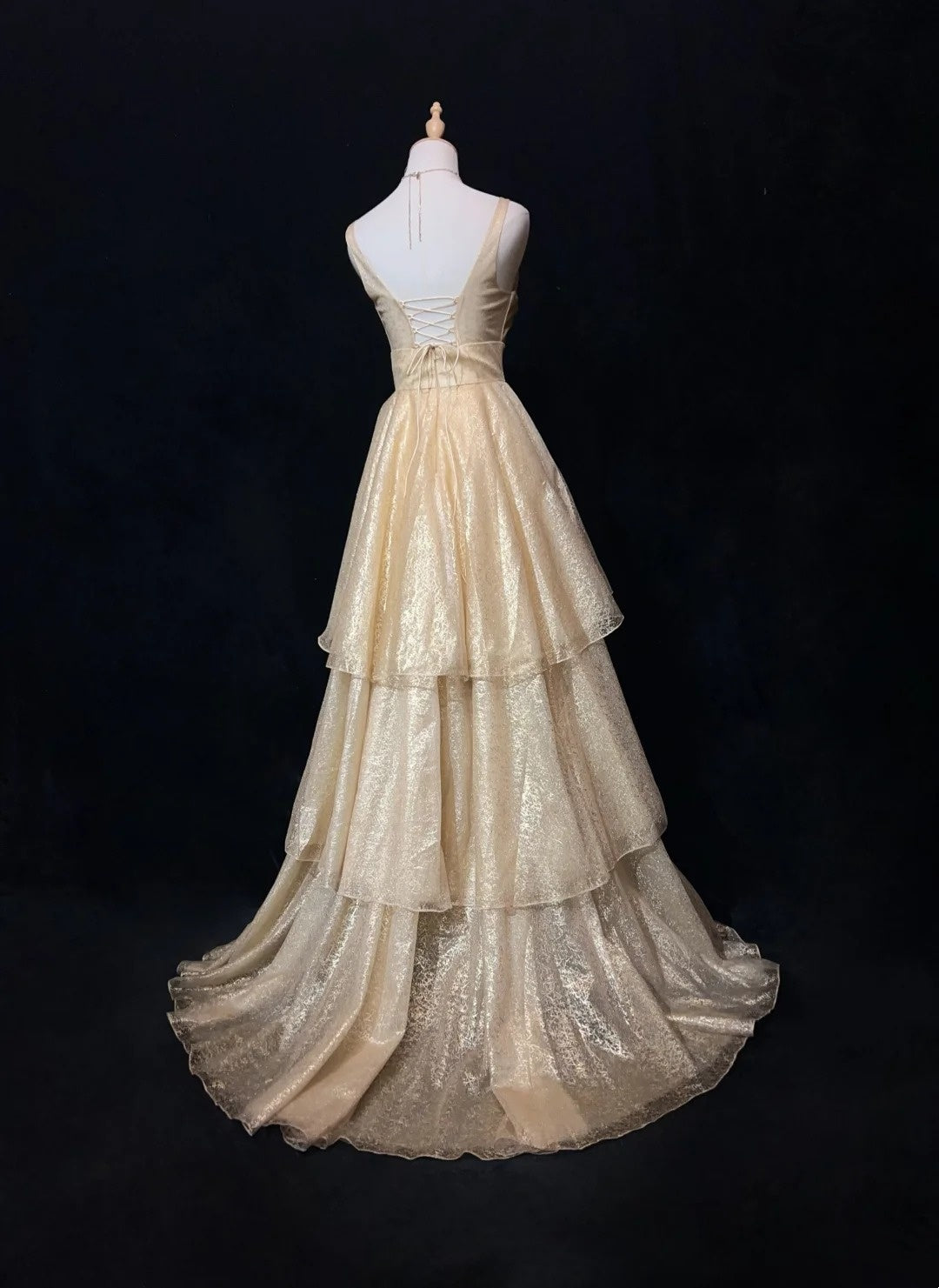 Robes de bal vintage esthétiques, robes de soirée rétro des années 80, robes de soirée longues à sequins couleur champagne, tenues de soirée N2326