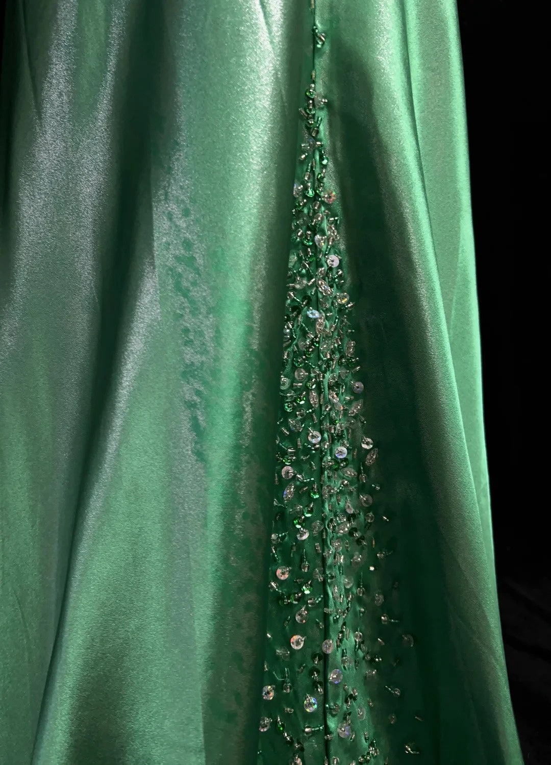 Vintage Prom Dresses Mermaid Halter Backless Green Beaded 90s Long Formal Evening Gown N2648