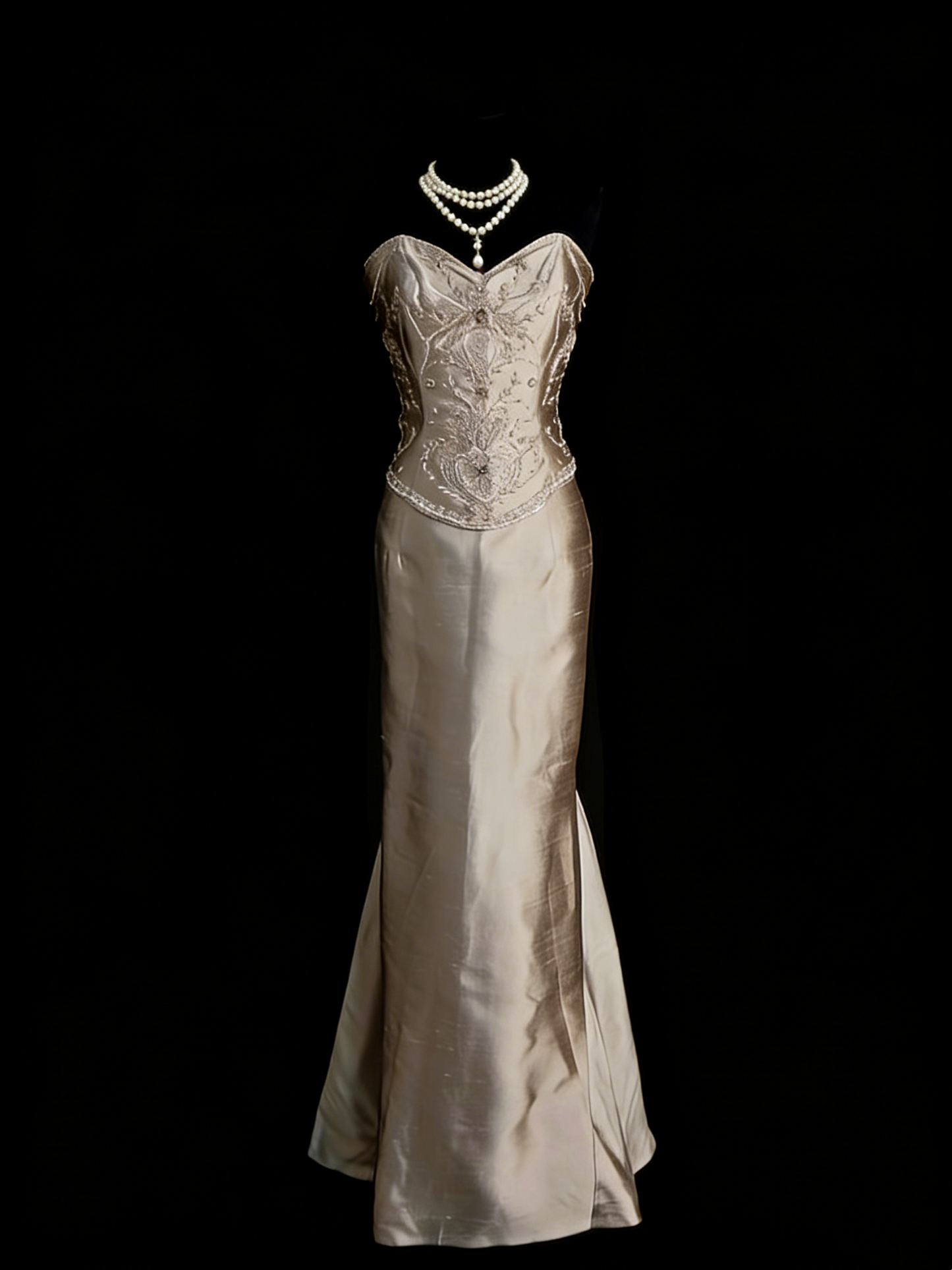 Robe de bal de fin d'année élégante, sirène, décolleté cœur, sans manches, en satin, N1252