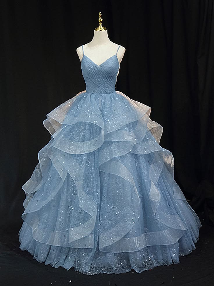 Robe de bal violette à bretelles spaghetti en tulle et sequins, longue robe de soirée formelle pour adolescentes N038