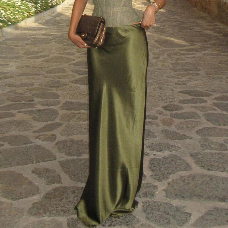 Ensemble élégant de robe de soirée d'été pour femme, 2 pièces, haut en dentelle taille haute à fines bretelles lacées, satin, tenue de bal de promo pour les 18 ans AB2312