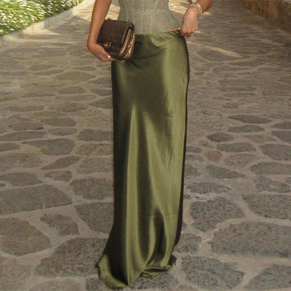 Ensemble élégant de robe de soirée d'été pour femme, 2 pièces, haut en dentelle taille haute à fines bretelles lacées, satin, tenue de bal de promo pour les 18 ans AB2312