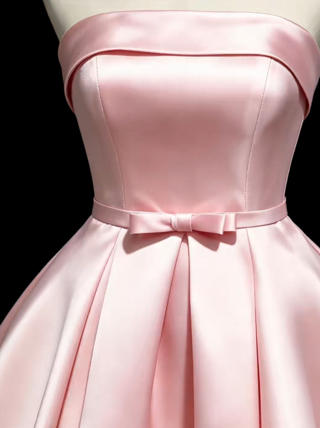Cute Ball Gown Strapless Pink Mini University Ideas Homecoming Dress Inspo Short 16th Birthday Dresses Senior Graduation Outfits RB7173