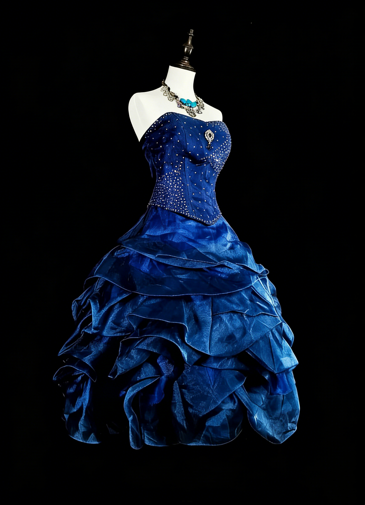 Robe de Bal Unique Coeur Bleu Marine Inspiration Vintage Années 2000 Robe de Soirée Courte Inspiration Robes de Rentrée N2015