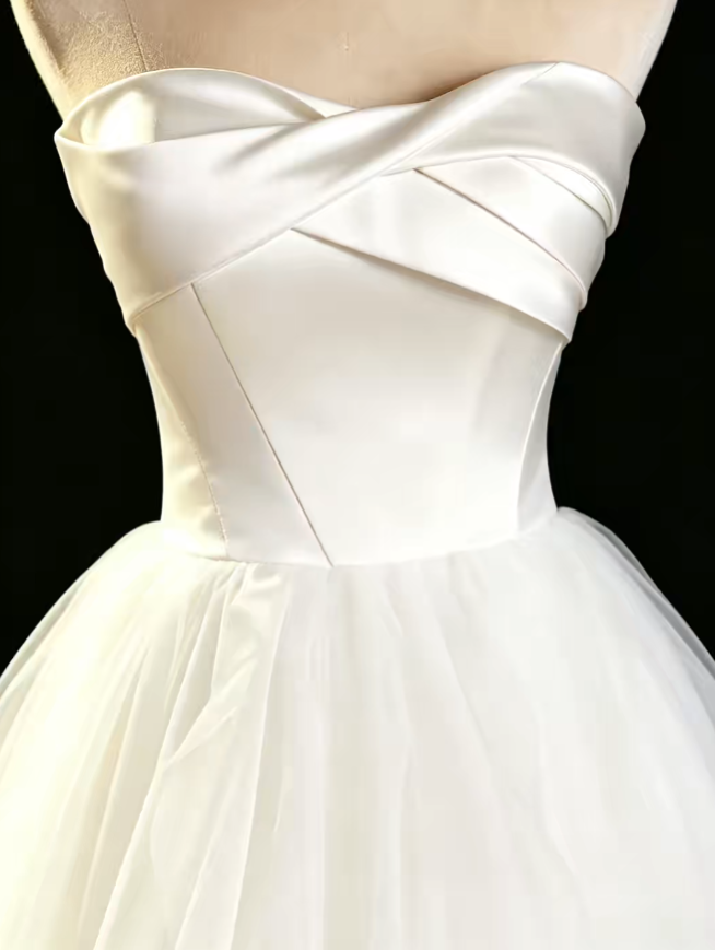 Unique Ball Gown Sweetheart Tulle Little White Dress University Ideas Homecoming Dresses Inspo Short Hoco Court Gowns RB7174