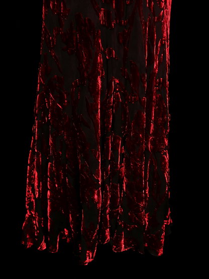 Robe de soirée sirène vintage à fines bretelles, style années 80, 70, 90, en velours bordeaux, idéale pour les bals de fin d'année ou les remises de diplômes (N1146)