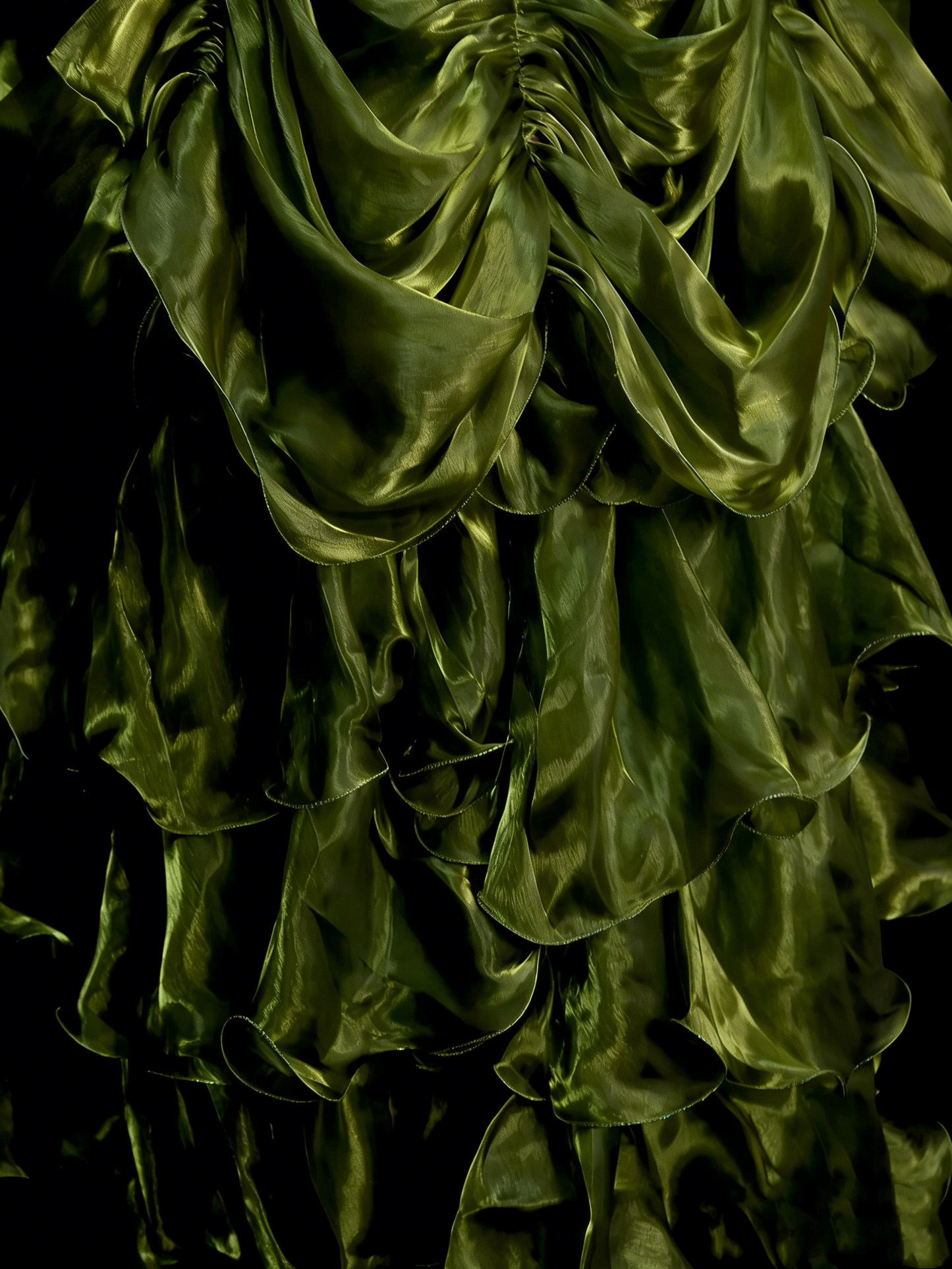 Robe de bal Rétro Vintage Années 60, Col Carré, Vert Olive, Longue Robe de Soirée N2134
