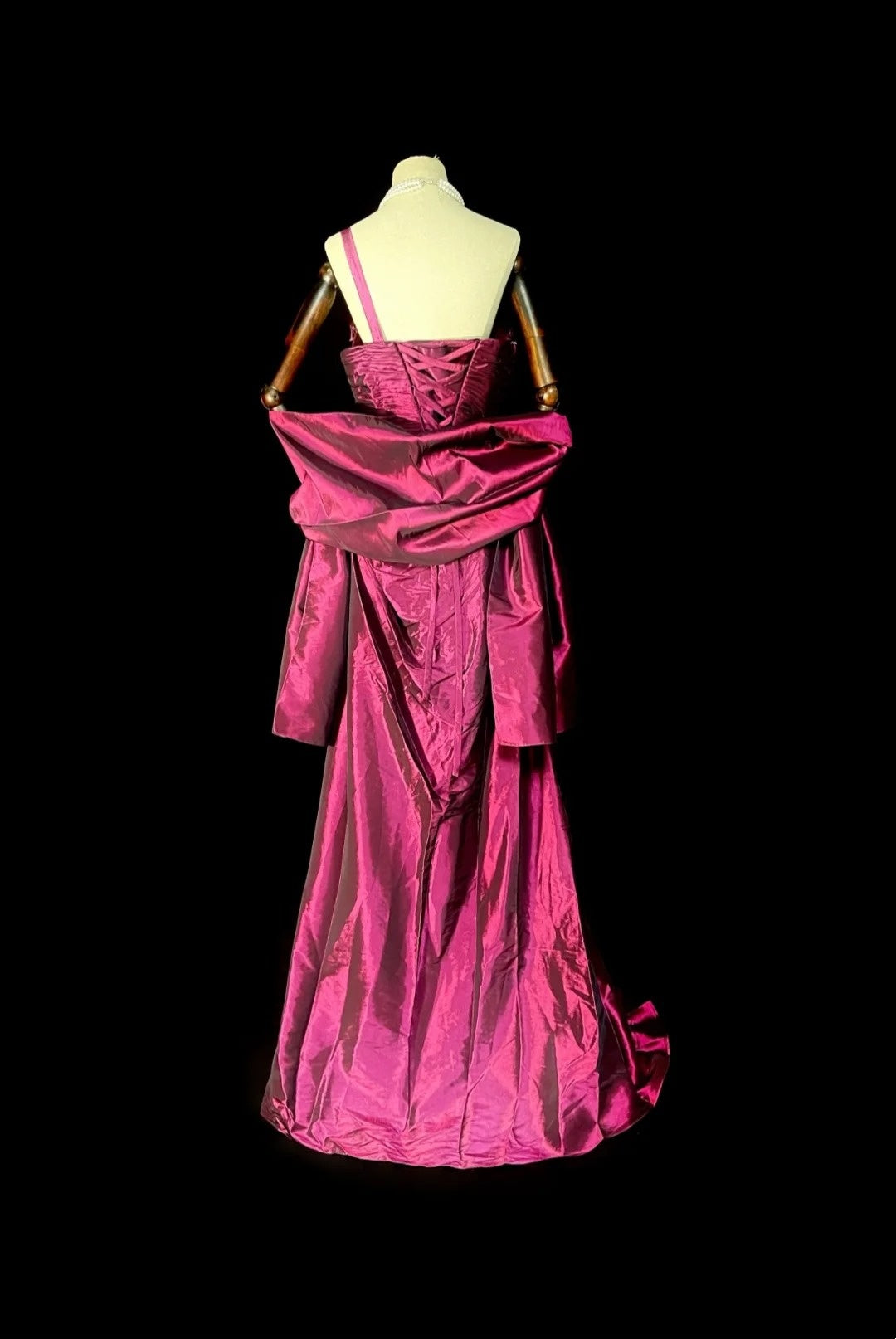 Vintage Mermaid One Shoulder 2000s Pink With Cape Senior Prom dresses High School Formal Dress N1294
