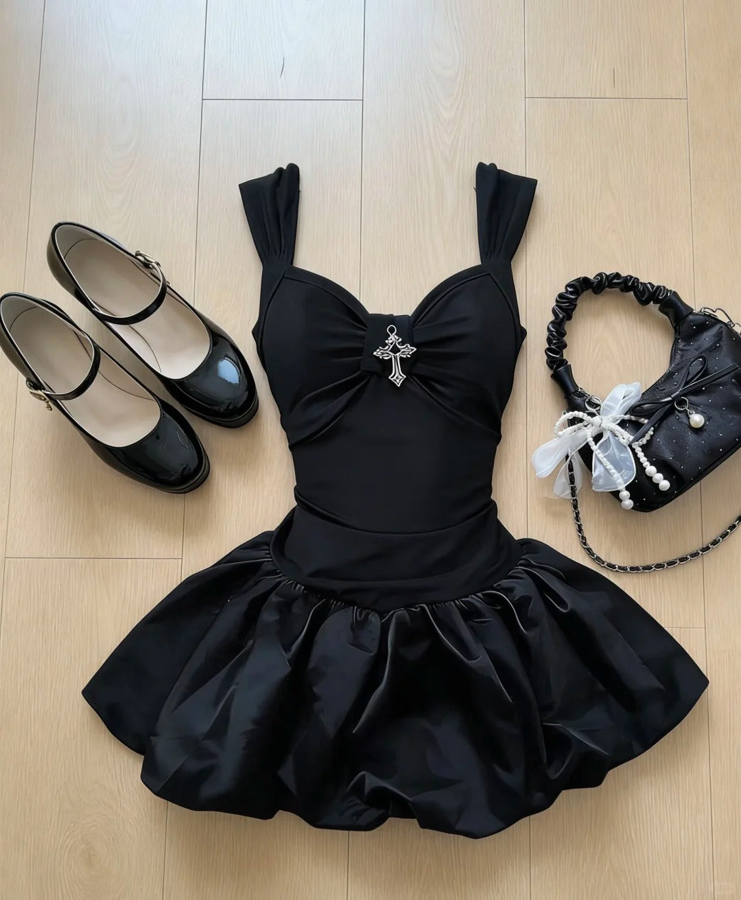 Classic Ball Gown Sweetheart Little Black Dress Outfit Party Graduation Dresses Inspo Senior Homecoming Outfit RB4794