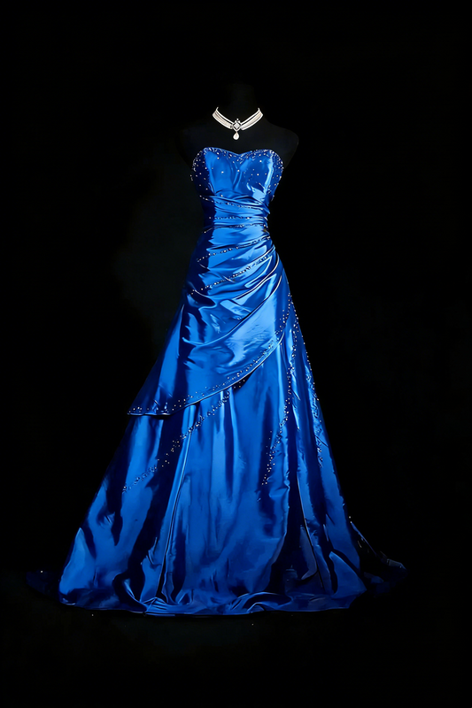 Robes de bal en satin, décolleté en cœur, robe de soirée perlée, robe de soirée NN777