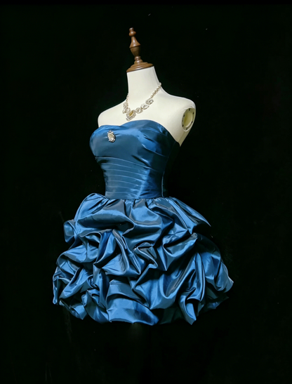 Robe de soirée glamour bustier bleu, robe de bal pour 17ème anniversaire, robes de bal de promo N3810
