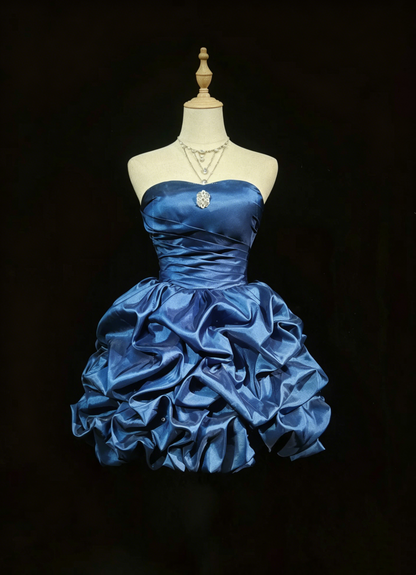 Robe de soirée glamour bustier bleu, robe de bal pour 17ème anniversaire, robes de bal de promo N3810