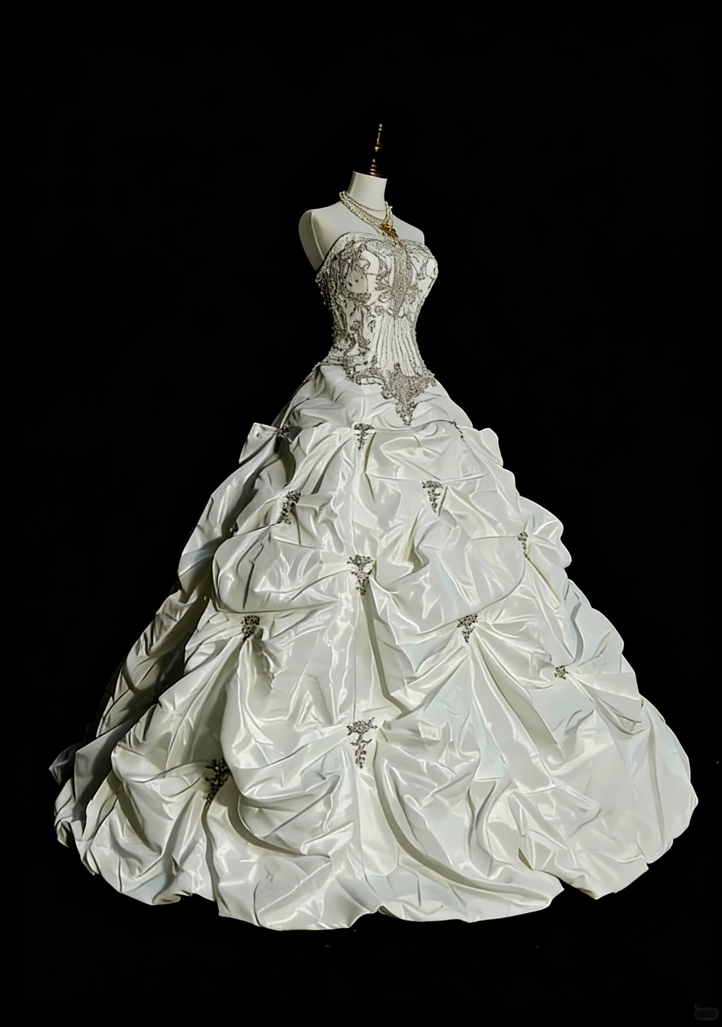 Robe de mariée vintage années 80, robe de bal bustier longue, robe de mariée cintrée N1594