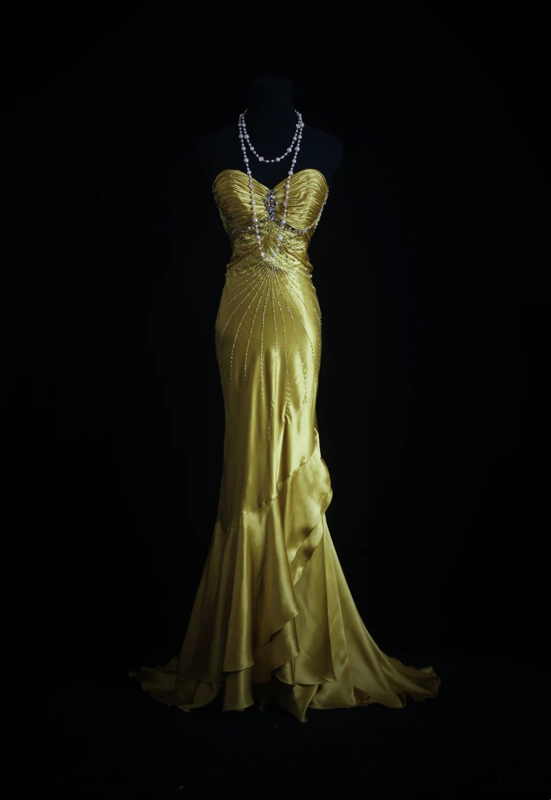 Vintage Prom Dresses Aesthetic 80s Retro Mermaid Sweethert Green Satin Long Formal Outfits N2334