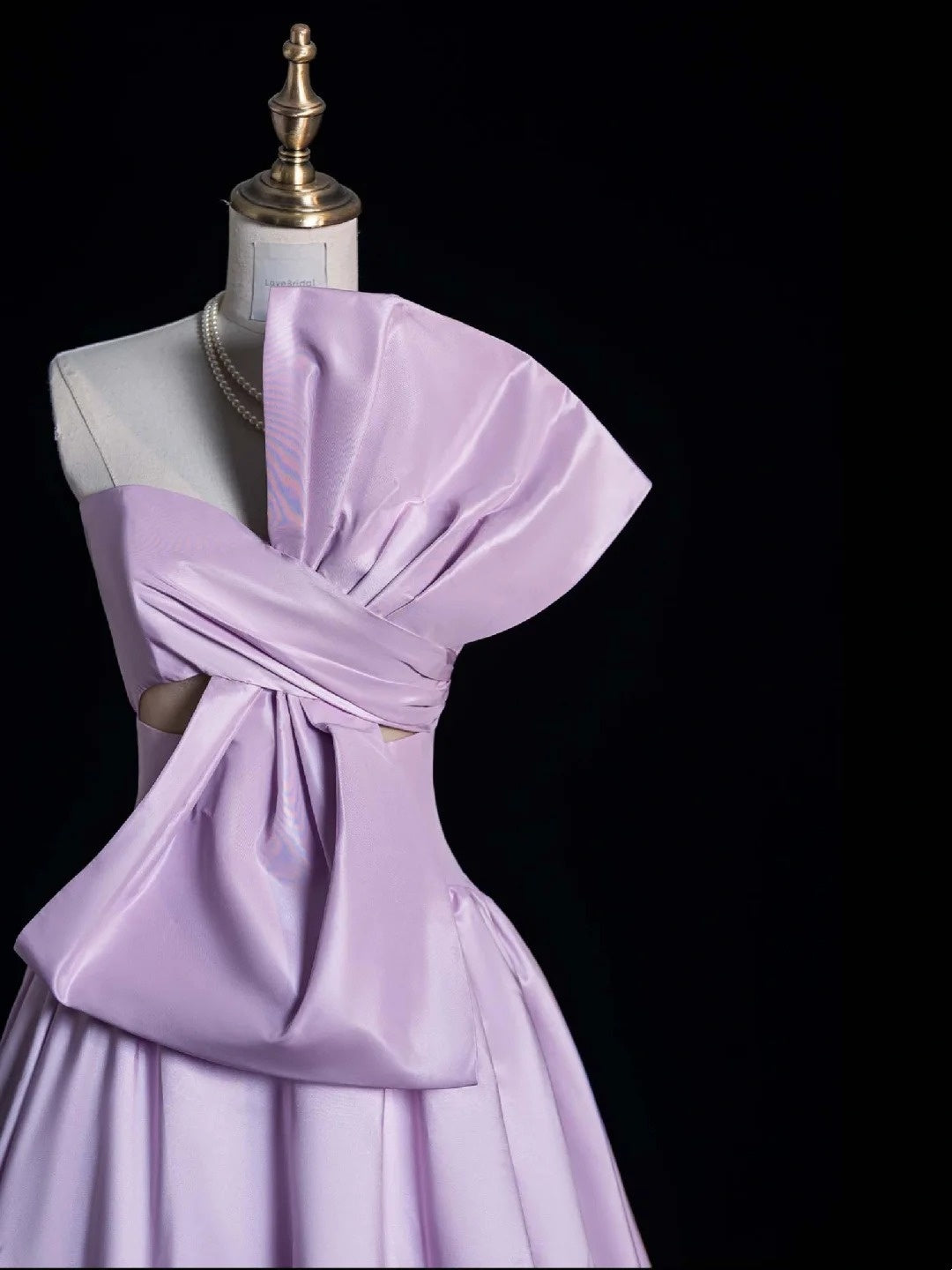 Robe de bal bustier en satin lilas sans manches avec nœud papillon, robe longue pour femme, robe de quinceañera pour les 16 ans, robe de quinceañera N1176