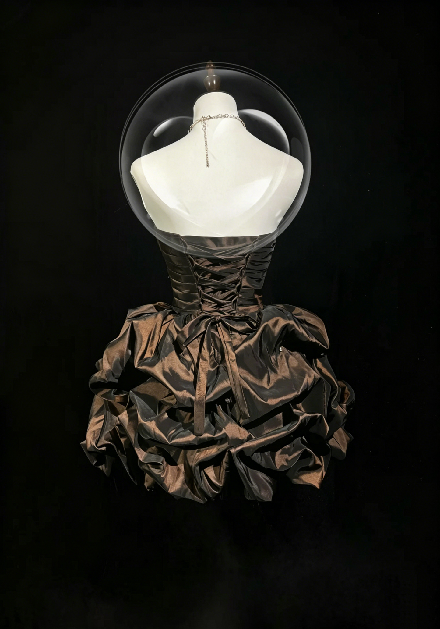 Robe de soirée glamour, bustier, chocolat, pour fête, 16ème anniversaire, robes de bal de promo N3809