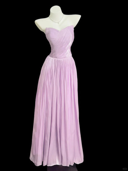 Chic A line Sweetheart Lilac Chiffon Sleeveless Long Prom Dress Formal Dress Party Dresses RB7230