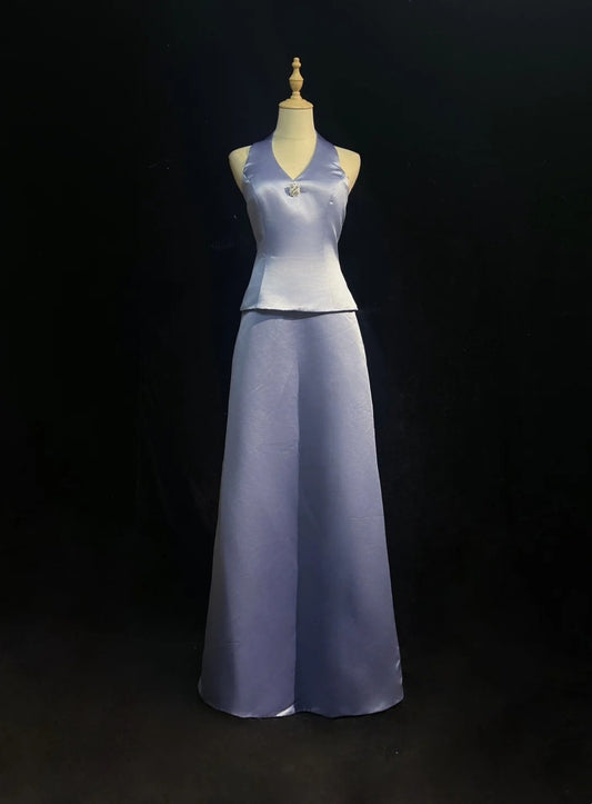 Lilac Prom Dress Inspo A line Satin Long 18th Birthday Outfits Formal Party Gown RC0130