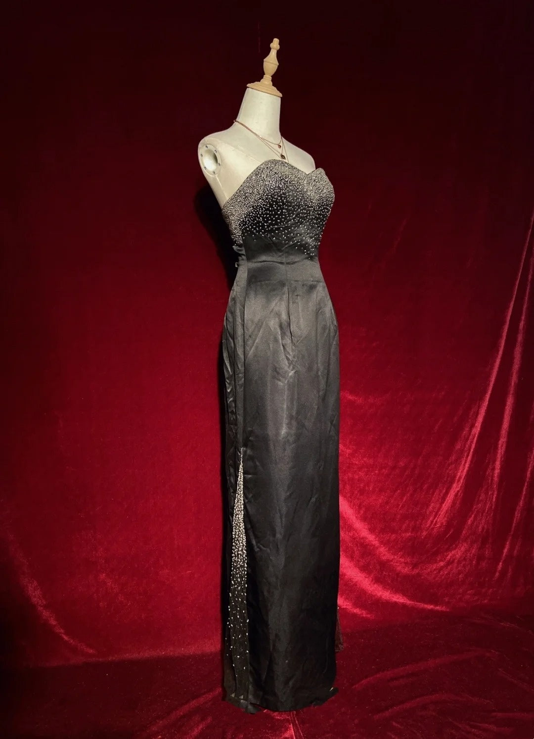 Idées de robes de bal modestes Robe de soirée fourreau bustier en cœur avec perles pour femme Robe de soirée N3264