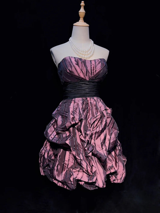 Bescheidenes Ballkleid Trägerlos Traube Ideen Für Frauen Kurze Geburtstagskleider Mini Homecoming Outfits N3263