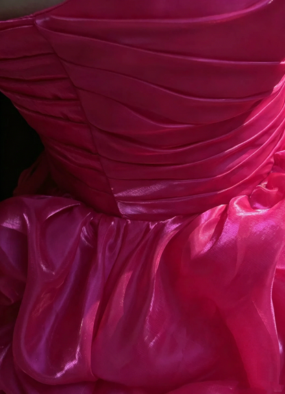 Nice Ball Gown Sweetheart Hot Pink Short Mini With Gem Party Dress Cocktail Gown Homecoming Dresses N3815