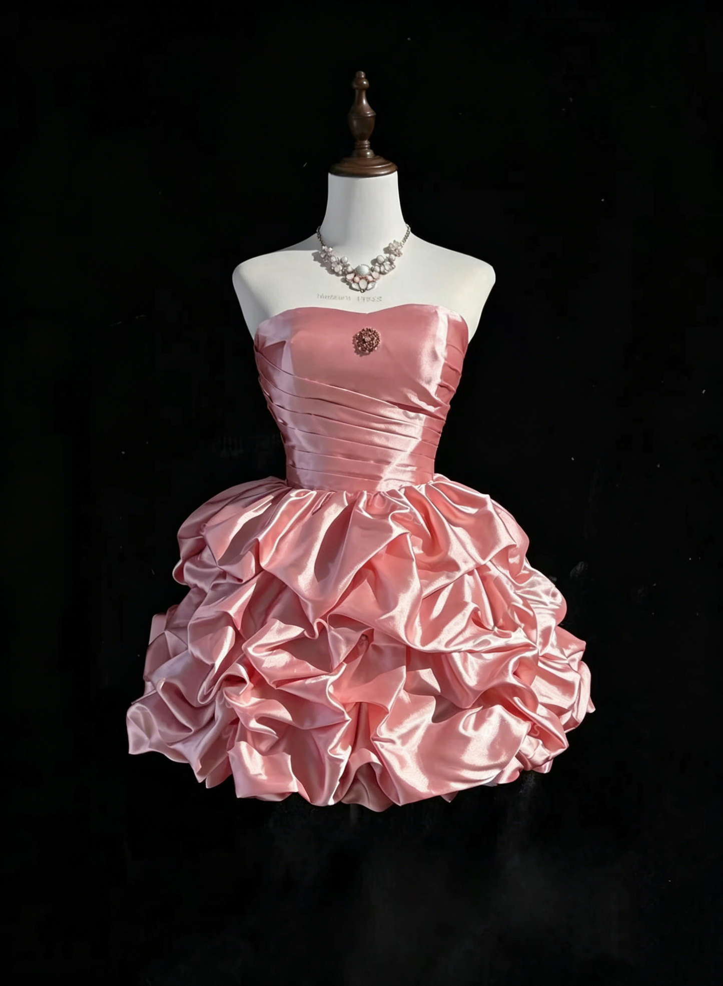 Belle Robe de Bal Cœur Rose Fard à Joues Courte Mini Robe de Fête Robe de Cocktail Robes de Rentrée N3816