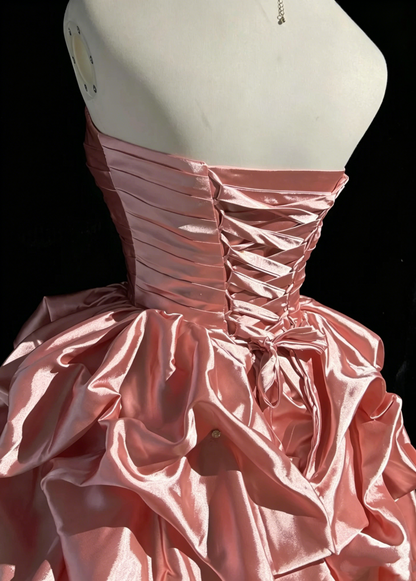 Belle Robe de Bal Cœur Rose Fard à Joues Courte Mini Robe de Fête Robe de Cocktail Robes de Rentrée N3816