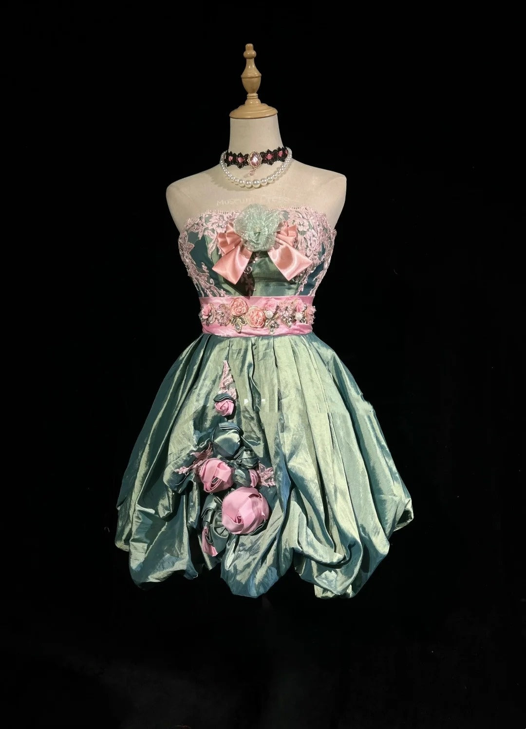 Cute Ball Gown Strapless Green Satin Ideas For Women Short Length Birt ...