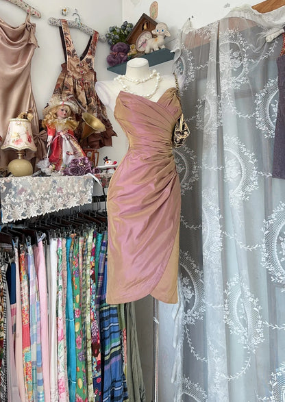 Cute Sheath Sweetheart Pink Satin Knee Length 16th Birthday Gown Homecoming Outfits N3590