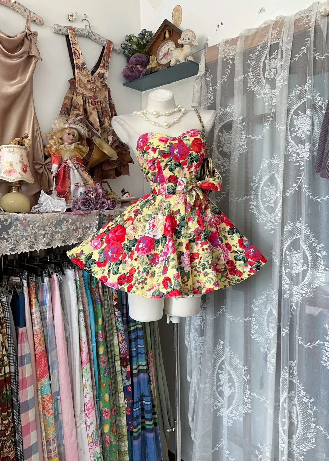 Vintage Ball Gown Sweetheart Floral Satin Short Cocktail Homecoming Dresses Ideas Hoco Outfits RB5298