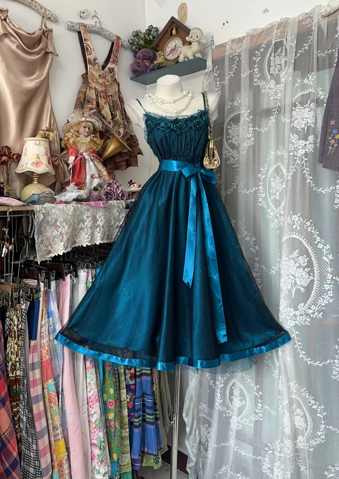 Beautiful Ball Gown Spaghetti Straps With Bow 12th Grad Short Knee length Aesthetic Homecoming Dresses RB4364