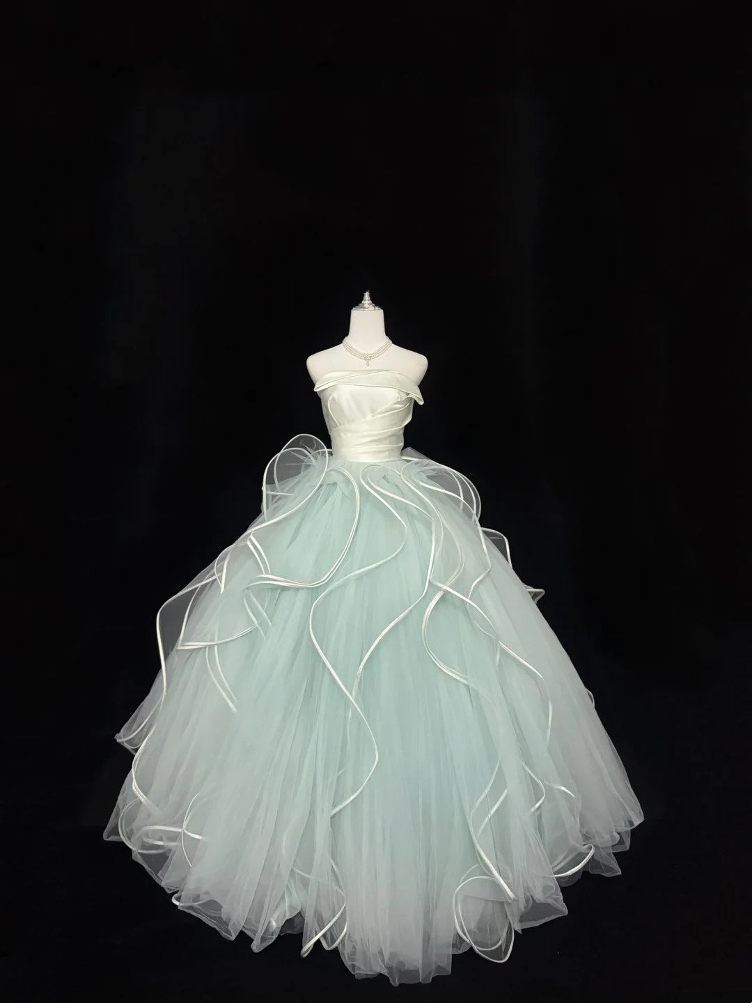 Sweet 16 Dresses Long Ball Gown Sweet Sixteen Long Birthday Dress Strapless Sage Green Formal Gown RC0345