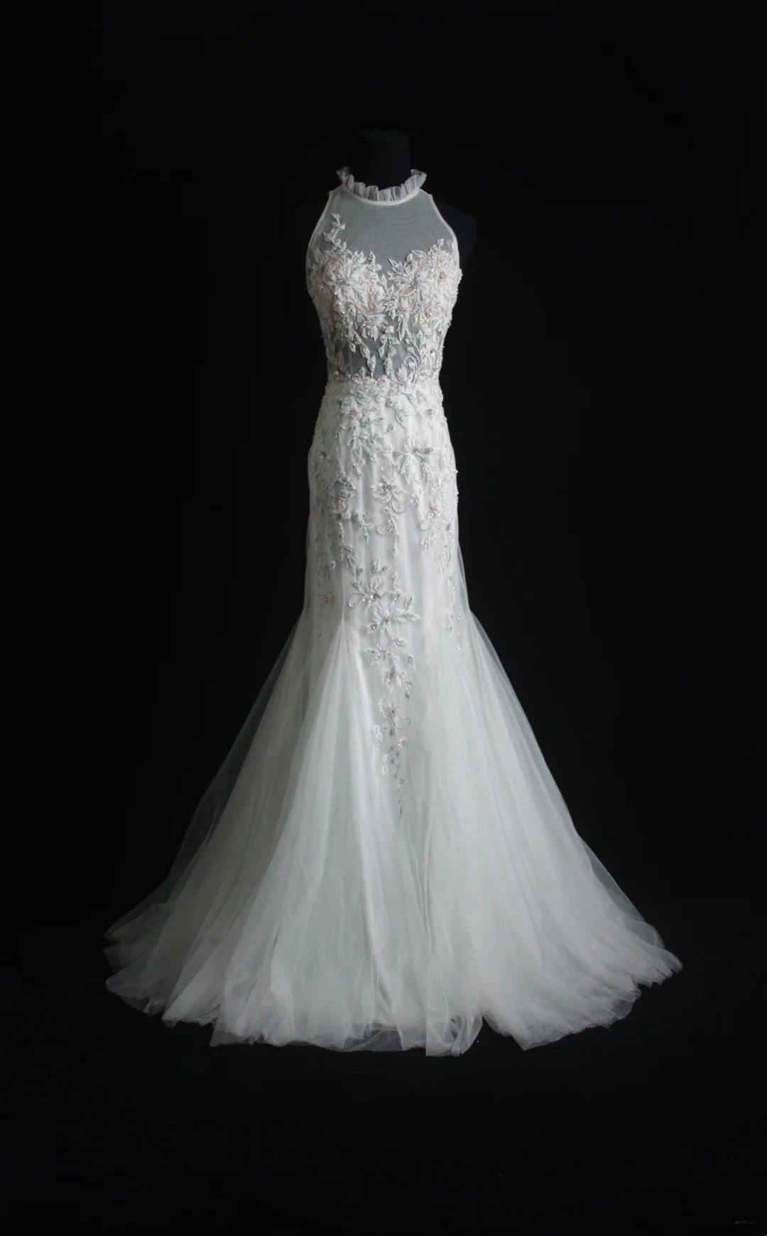 Robe de bal longue blanche rétro sirène à encolure ronde avec appliques, inspiration années 2000, tenue de soirée pour un 19e anniversaire, N505