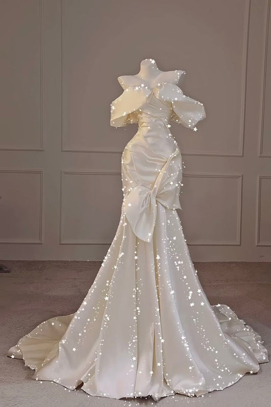 Robe de bal longue sirène à épaules dénudées, robe de soirée, tenue d'anniversaire, robe de remise de diplôme AB1054