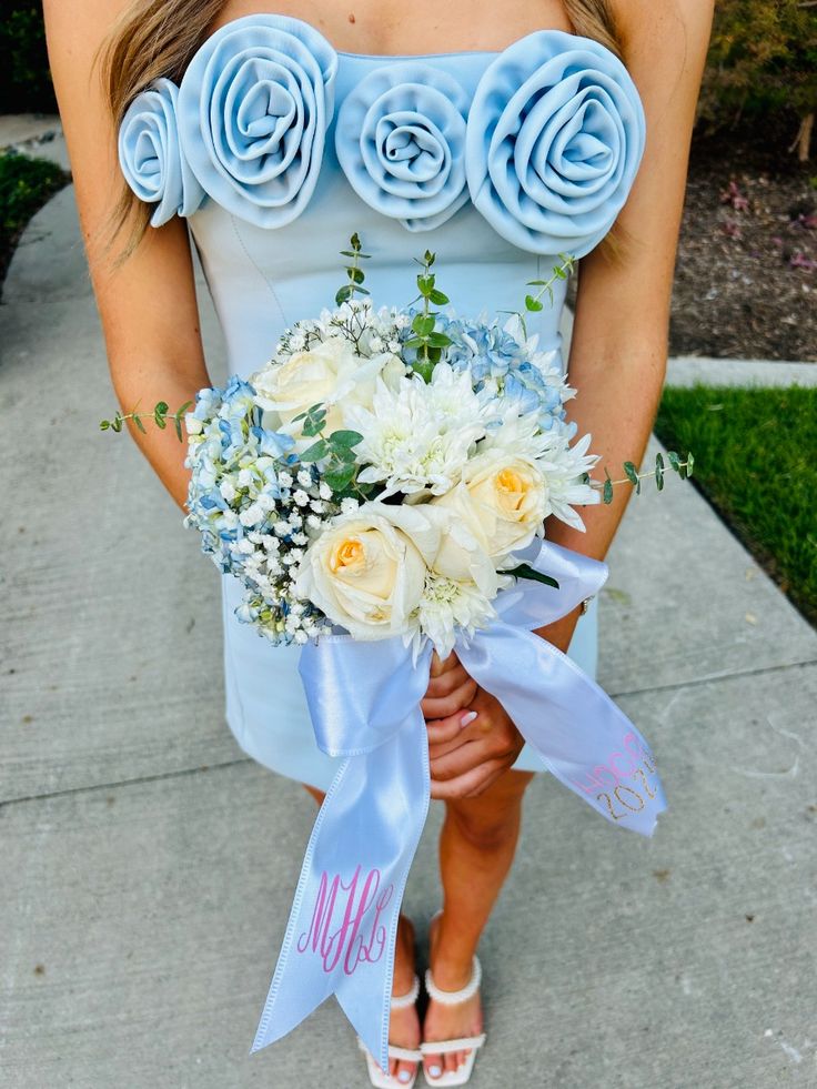 Aesthetic Hoco Photo Ideas A line Strapless Blue Short Homecoming Dresses Party Cocktail Hoco Outfits RB8903