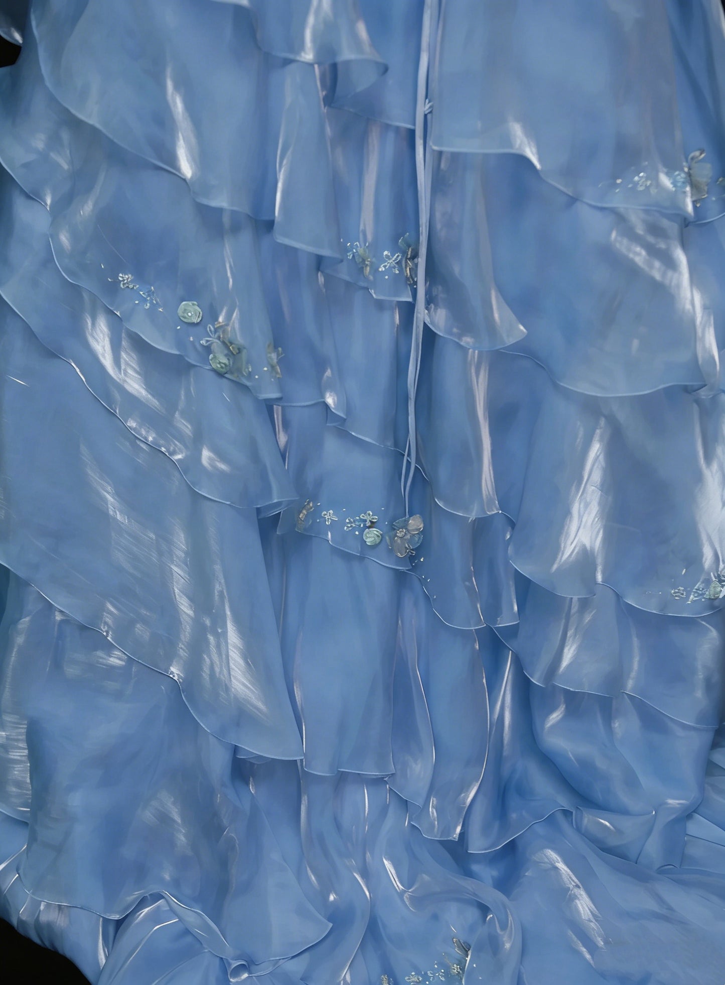 Robe de bal vintage, robe de soirée esthétique carrée, bleu ciel clair, longue, inspiration robe de soirée formelle N1828